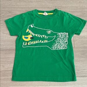 Boden Vintage Green Kids Graphic T-Shirt with Crocodile Print